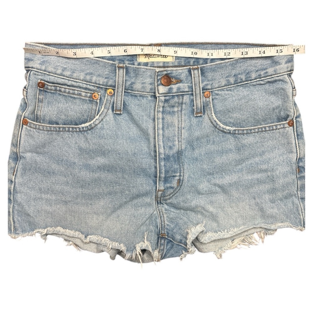 Madewell Light Wash Relaxed Denim Shorts Size 27 - Picture 7 of 8